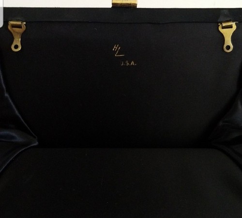 Vintage Women’s Handbag - Harry Levine USA - Black Clutch - Evening Purse