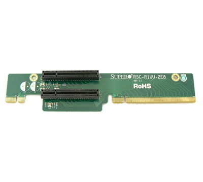 Supermicro 2 PCI-E x8 Riser Card left Side  (B-Side Orientation) RSC-R1UU-2E8