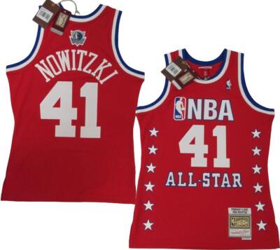 2003 All Star Game #41 Dirk Nowitzki Mens Mitchell & Ness