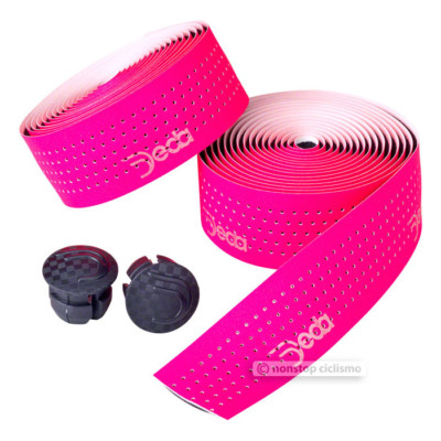Deda Elementi MISTRAL Perforated Synthetic Leather Bar Tape : FLUO FUCHSIA