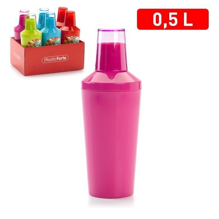 Set 6 Pezzi Shaker In Plastica Colorata 500ml hmj