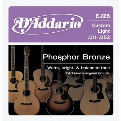 D'Addario EJ26 Phosphor Bronze Custom Light Acoustic Guitar Strings