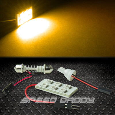 T10 6 SMD 6SMD 5050 АВТОМОБИЛЬ/ГРУЗОВИК ЯНТАРНЫЙ СВЕТОДИОДНЫЙ ВНУТРЕННИЙ КУПОЛ/КАРТА 12 В ЛАМПОЧКА/ПАНЕЛЬ