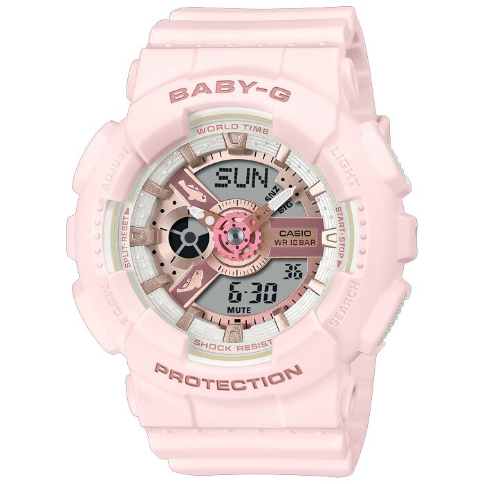 Pre-owned Casio Baby-g Ba-110aq-4a Aqua Planet Joint Limited Edition Watch【taiwan】