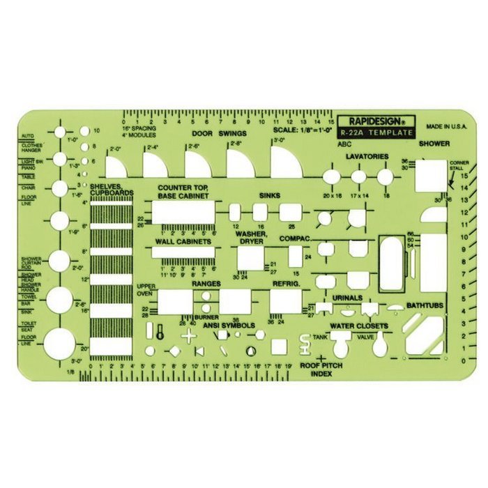 Berol Rapidesign Template - ABC Architectural 1/8