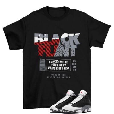 Black Flint Box Label Shirt to Match Jordan 13 Retro Black Flint / DJ5982-060