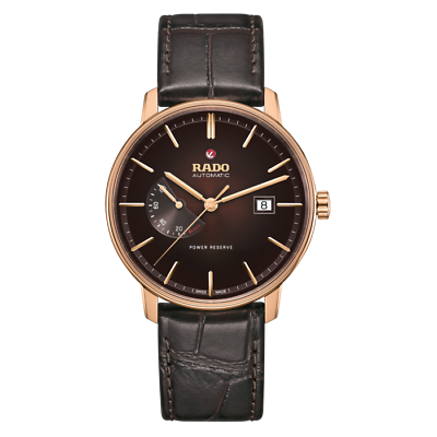 New Rado Coupole Classic Automatic Brown Dial Leather Band Men s