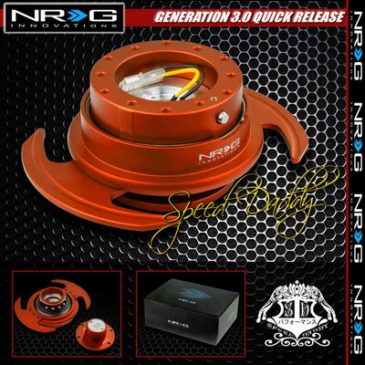 ГОНОЧНОЕ РУЛЕВОЕ КОЛЕСО NRG GEN 3.0 2.5 С КОРОТКИМ БЫСТРОРАЗЪЕМНЫМ АДАПТЕРОМ НА 6 ОТВЕРСТИЙ ОРАНЖЕВОГО ЦВЕТА