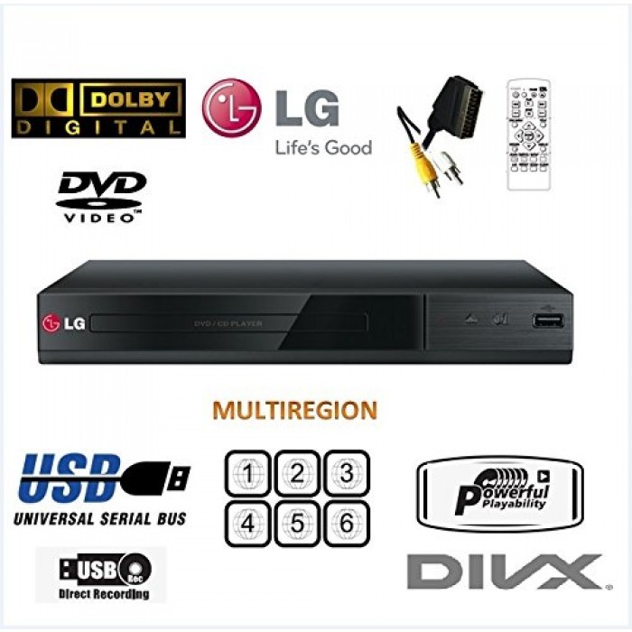 LG DP132 Multi ALL Region Free all Format DVD PLAYER USB XVID SCART NO