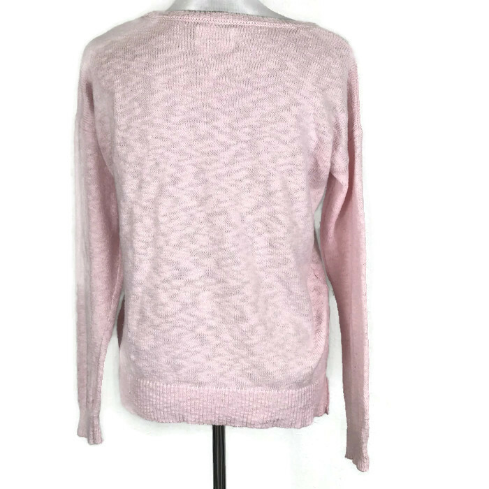 Justice Kids Sweater Size 20 Pink Long Sleeve Fox Sequin Fuzzy Shirt Pullover