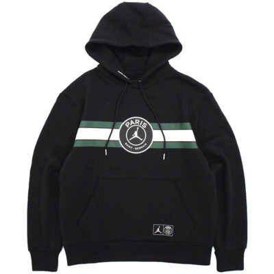 NEW Nike Jordan Paris Saint Germain Men s Fleece Pullover Hoodie BLACK eBay