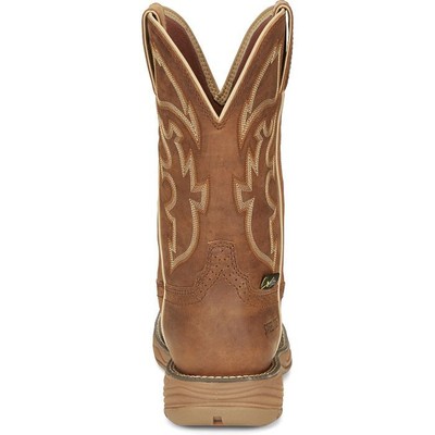 JUSTIN BOOTS JUSTIN MEN'S SE4340 RUSH 11" TAN WATERPROOF MET GUARD SLIP-RESISTANT WORK BOOTS