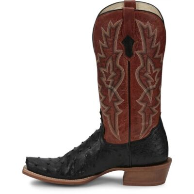 Pre-owned Tony Lama Men's Sa8267 Rylen 13" Full Quill Black Square Toe Western Boot