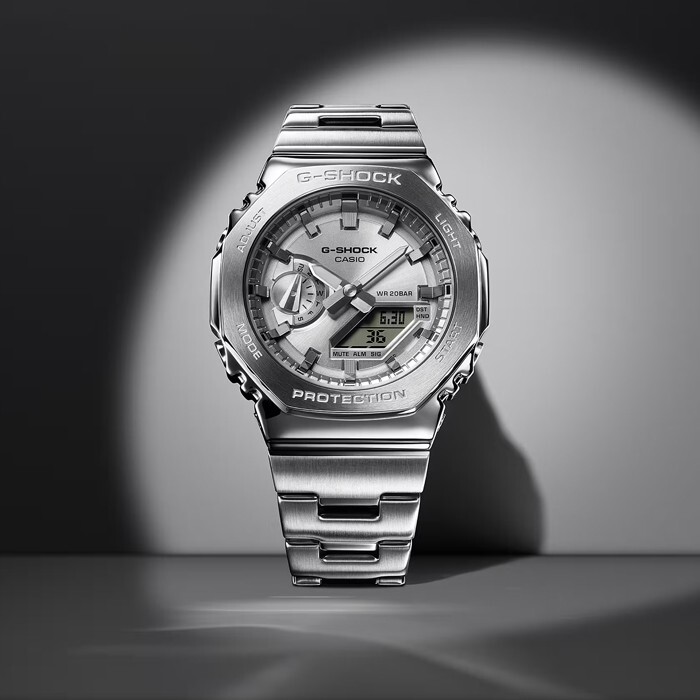 Pre-owned Casio G-shock Gm-2110d-7a Pointer Digital Dual Display【shipping From Taiwan】