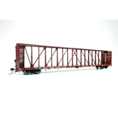 RAPIDO 174002 HO BNSF NSC CENTER BEAM FLATCAR BOXCAR RED RD#563181