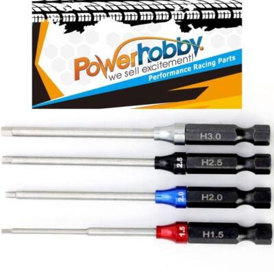 Powerhobby Standard + Metric RC Hex Driver 1/4" Power Tool Tip Set COMBO
