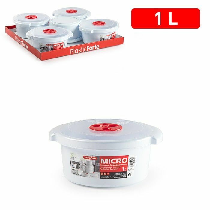 Set 5 Pezzi Contenitore Salvafreschezza Per Alimenti Microonde 1Lt hmj