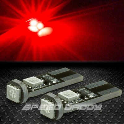 ПАРА 3SMD 3 5050 SMD LED T10 W5W CANBUS КРАСНАЯ ВНУТРЕННЯЯ ЛАМПОЧКА С КУПОЛОМ 12 В В ФОРМЕ КЛИНА