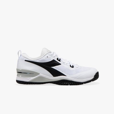 

Женские теннисные туфли Diadora Speed Blueshield 4, белый/черный, 6 B, средний размер США, White/black