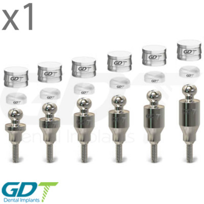 Ball Attachment Slim Platform 3.0mm Set, Internal Hex Dental Im plant Abut ment