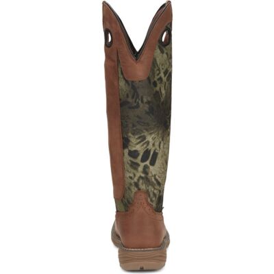 JUSTIN BOOTS JUSTIN WOMEN'S SE4361 RUSH STRIKE 17" RUSSETT (BROWN) SNAKE RESISTING WORK BOOTS