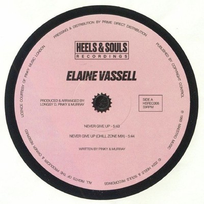 VASSELL, Elaine/3RD ZONE - Never Give Up - Vinyl (12'')