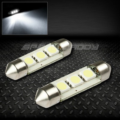 ПАРА 3 SMD 3SMD 39 ММ БЕЛЫЙ 5050 5055 СВЕТОДИОДНЫЙ ВНУТРЕННИЙ КУПОЛ 12 В ЛАМПОЧКИ НАКАЛИВАНИЯ ЛАМПА