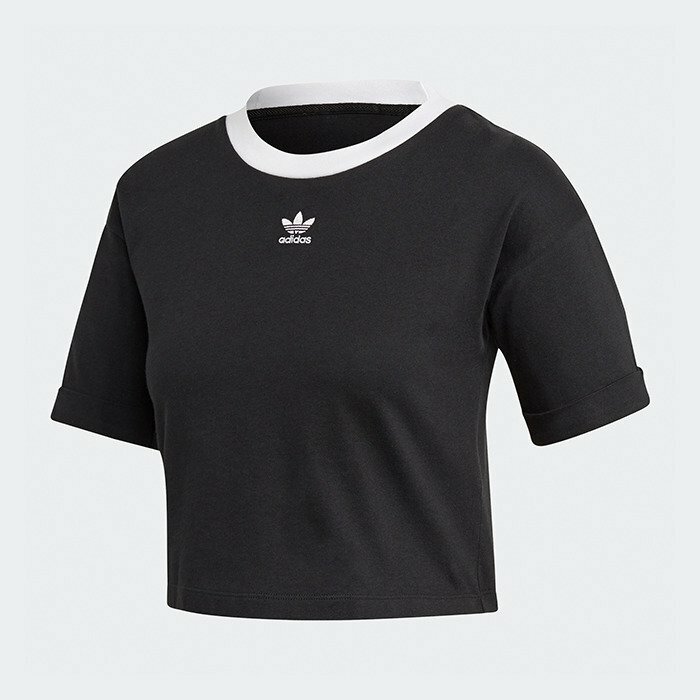 

Женский укороченный топ Adidas Originals Trefoil, черный FM2557 НОВЫЙ