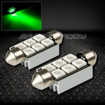 ПАРА 6 SMD 6SMD 39 ММ ЗЕЛЕНЫЙ 5050 5055 СВЕТОДИОДНЫЙ ВНУТРЕННИЙ КУПОЛ 12 В ЛАМПОЧКИ НАКАЛИВАНИЯ ЛАМПА