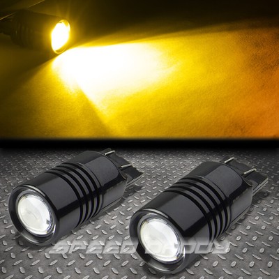 2 X 7443 СВЕТОДИОДНЫХ ЛАМПОЧКИ CREE Q5 МОЩНОСТЬЮ 3 Вт С ЯНТАРНЫМ СВЕТОДИОДОМ ДЛЯ ПРОЕКТОРА СИГНАЛОВ ПОВОРОТА/ЗАДНЕГО ХОДА/ТОРМОЖЕНИЯ/ОСТАНОВКИ