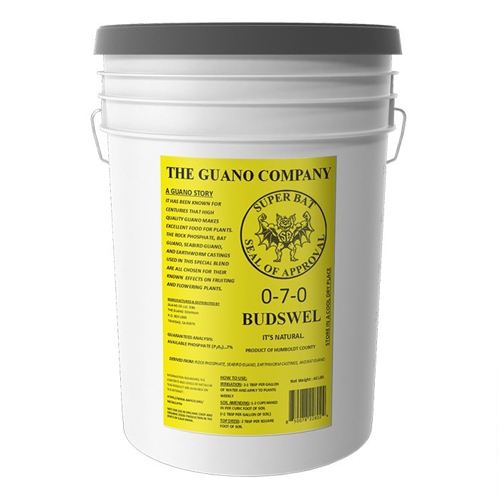 Budswel Dry Rock phosphate, Bat guano, Seabird guano, and Earthworm
