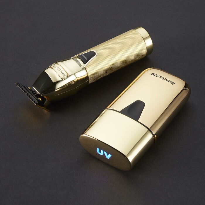 BaBylissPRO LimitedFX Collection GoldFX Trimmer & UVFOIL Single-Foil Shaver Set