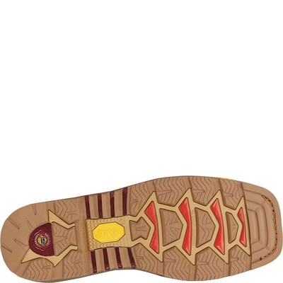 JUSTIN BOOTS JUSTIN MEN'S CR2124 MONTANA RUST (BROWN) NANO COMP TOE WATERPROOF EH WORK BOOTS