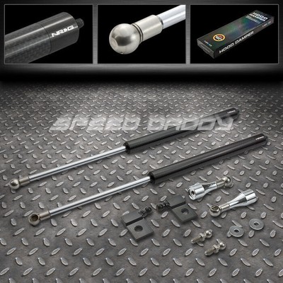 КОМПЛЕКТ АМОРТИЗАТОРОВ КАПОТА NRG POLISHE S.STEEL ДЛЯ 05-07 MAZDA 6 S/i I4/V6 ИЗ УГЛЕРОДНОГО ВОЛОКНА