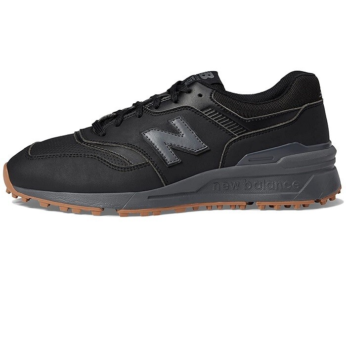New Balance Men's 997 Spikeless Leather Golf Shoes - Black