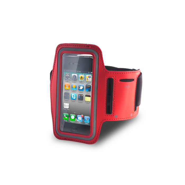 PORTACELLULARE AL BRACCIO ARMBAND SPORT CASE APPLE IPHONE 3G 3GS 4 4G 4S ROSSO