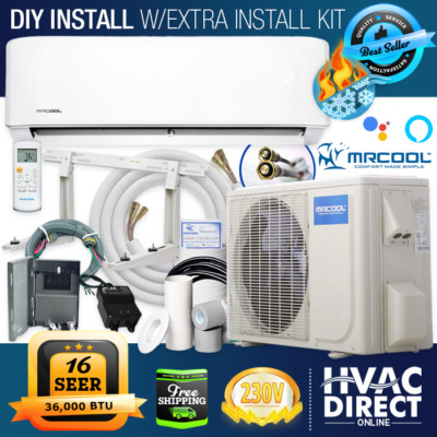 MRCOOL DIY 36K BTU 16 SEER Ductless Mini-Split AC Heat Pump System w/Install Kit