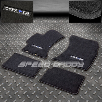 ДЛЯ 09-11 IMPERZA WRX/STI GE/GH EJ NRG ПЕРЕДНИЙ + ЗАДНИЙ ВОЛОКНИСТЫЙ КОВРИК /КОВЕР С ЛОГОТИПОМ