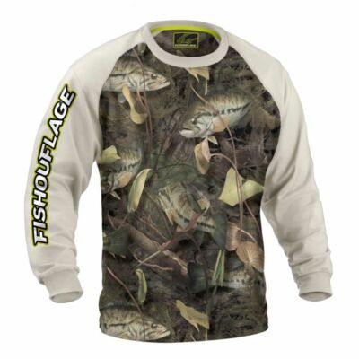 

Рубашка Fishouflage Performance с камуфляжным принтом S/ST из 100% полиэстера для рыбалки на окуня — НОВИНКА!, Camo