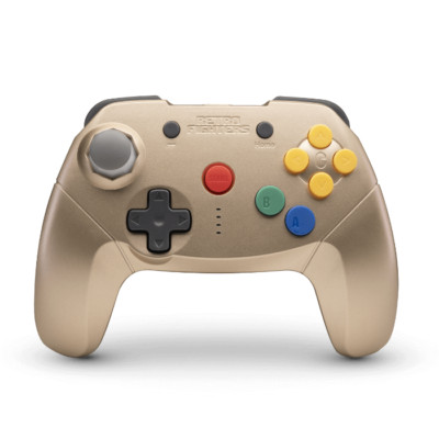 NSW - RETRO FIGHTERS BRAWLER64 NSO WIRELESS WIRELESS CONTROLLER [RETRO GOLD]