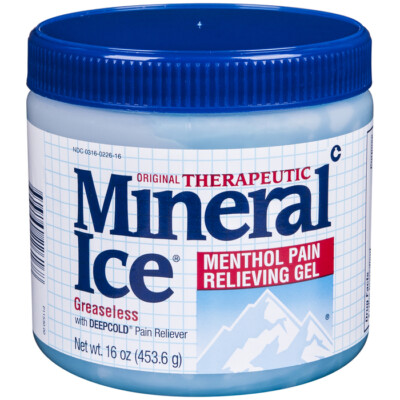 Mineral Ice Therapeutic Pain Relieving Gel, 16 Oz Jar (Pack of 1)