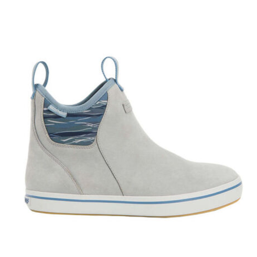 XTRATUF Ladies Leather Ankle Deck Gray & Beach Glass Boots XWAL1BG