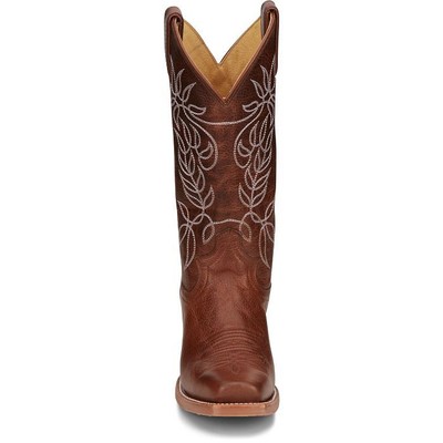 JUSTIN BOOTS JUSTIN WOMEN'S CJ4010 VICKERY 12" BROWN SQUARE TOE SLIP-RESISTANT WESTERN BOOTS