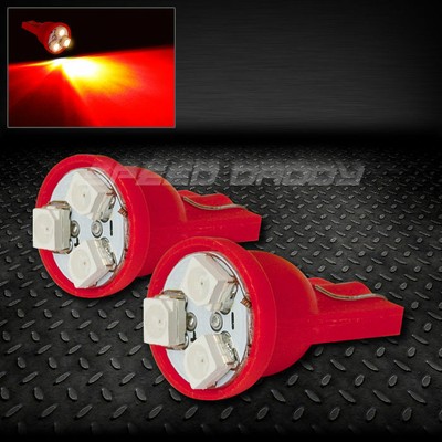 ПАРА 3SMD 3 3528 SMD СВЕТОДИОДНЫХ ЛАМП T10 W5W 194 168 КРАСНОГО ЦВЕТА С ВНУТРЕННИМ КУПОЛОМ И КЛИНОВИДНОЙ ЛАМПОЧКОЙ 12V