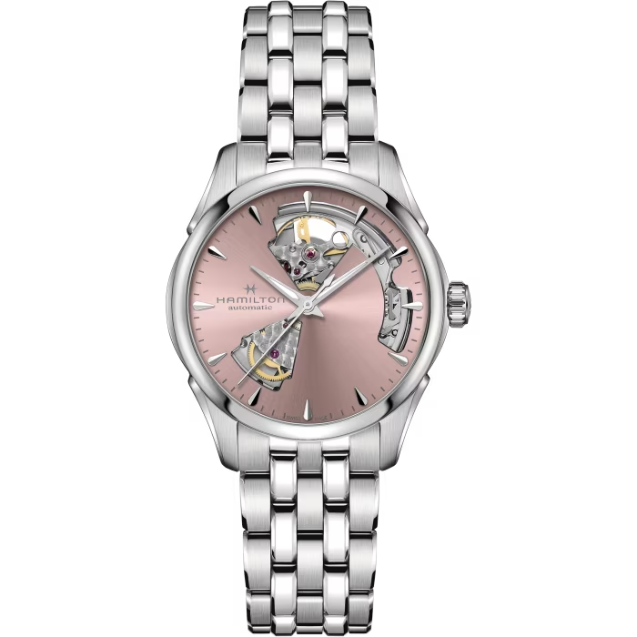 Pre-owned Hamilton H32215170 Jazzmaster Open Heart Lady Auto In Box With Tags