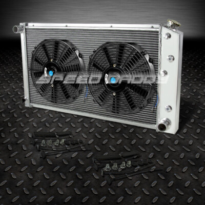 3-РЯДНЫЙ АЛЮМИНИЕВЫЙ РАДИАТОР + 2 ВЕНТИЛЯТОРА 10 ДЛЯ 73-80 CHEVY C/K C10/C20/K10 ПИКАП l6/V8