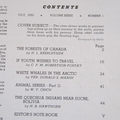 Canadian Geographical Journal July 1950 River Drivers