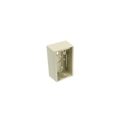 Leviton 42777-1IA Single-Gang Surface-Mount Back Box Depth 1.89 inch Ivory