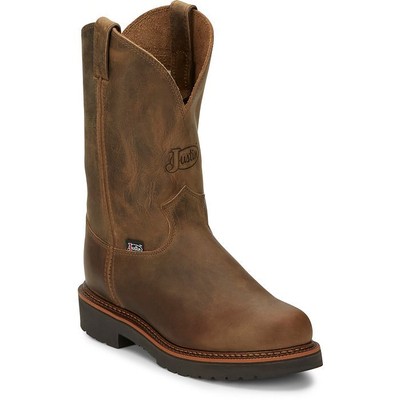 Pre-owned Justin Boots Justin Men's 4440 Blueprint 11" Tan Electrical Hazard Slip-resisting Work Boots In Tan Gaucho (tan)