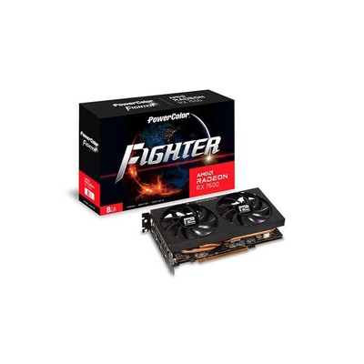 PowerColor Radeon RX 7600 Fighter 8 GB GDDR6 Graphics Card (RX7600 8G-F)